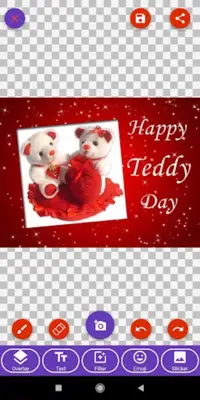 Happy Teddy DayGreeting, Phot android App screenshot 0