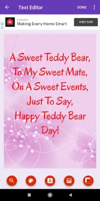 Happy Teddy DayGreeting, Phot android App screenshot 4